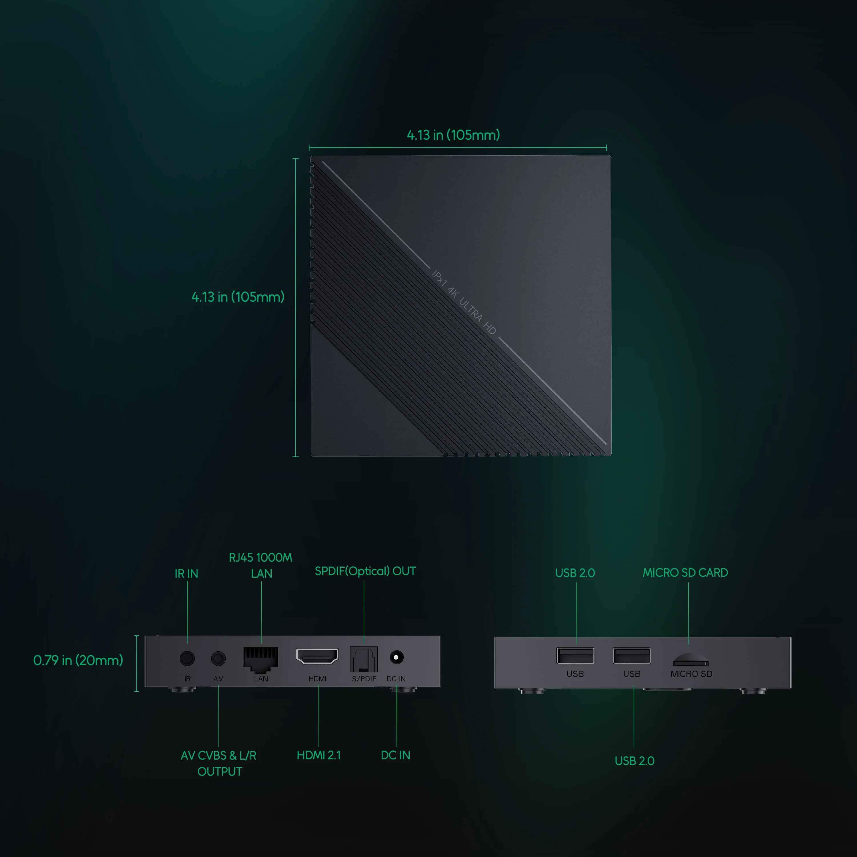 YOKA IPX1 4K Streaming Android TV Box